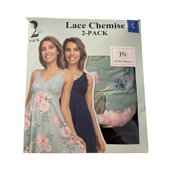 Flora Nikrooz Other - 2-Pack Lace Chemise Nightgowns By Flora Nikrooz Large NEW